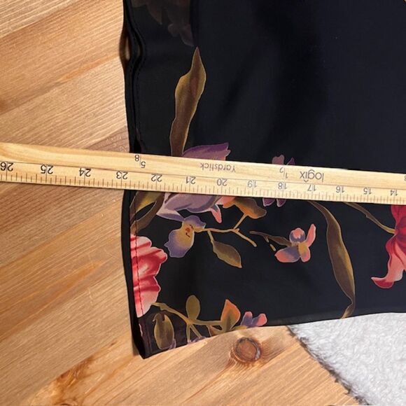 Positive Attitude Womens Black Floral Blouse & Skirt Set 2 Piece Set Size 16 - Picture 13 of 14